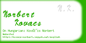 norbert kovacs business card